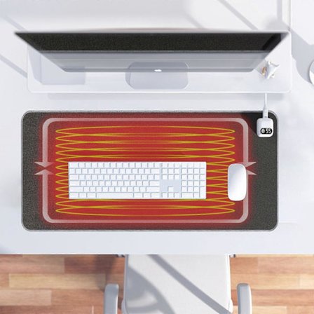 VALSEEL Elektrisk Värme Musmatta Bordsmatta Visningstemperatur Värme Musmatta Håll Varm Hand För Kontor Datorbord Tangentbord[D]