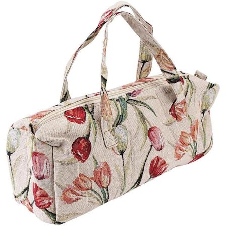 Stor opbevaringstaske til strikkepinde og tilbehør, rosenrød