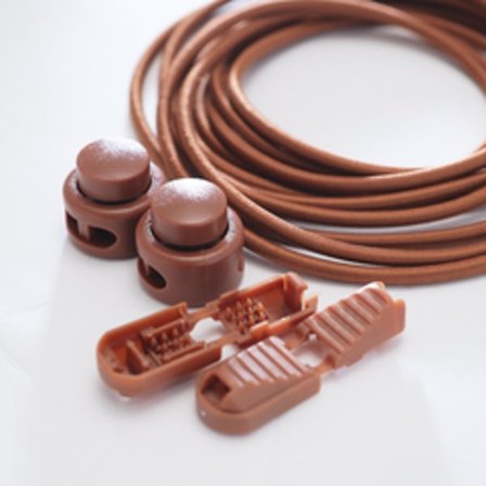 Elastiske skolisser 1 par for voksne/barn, trenger ikke å knyte elastiske låseskolisser (brun)