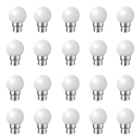 LED Lampor 2W Varmvit B22 Sockel 20-Pack Energiklass B[D]