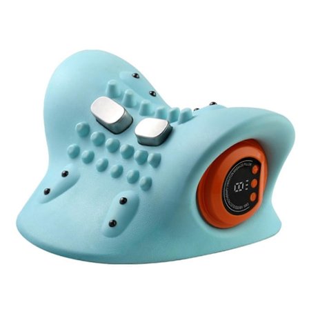 EMS-Cervikal Traktion Varme Vibrerende Nakkepude Genopladelig Nakkemassagepude til Skulderafslapning