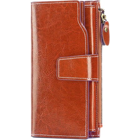 Retro Brun, Pung Dame Læder Stor Kapacitet Pung Dame-X44-