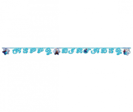 Banner Frost/Frozen ice Happy Birthday
