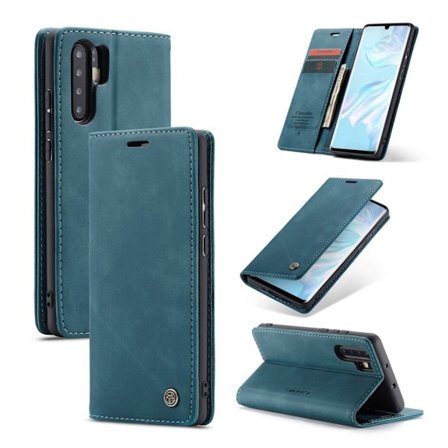 CASEME Huawei P30 Pro retro läderfodral - Blå