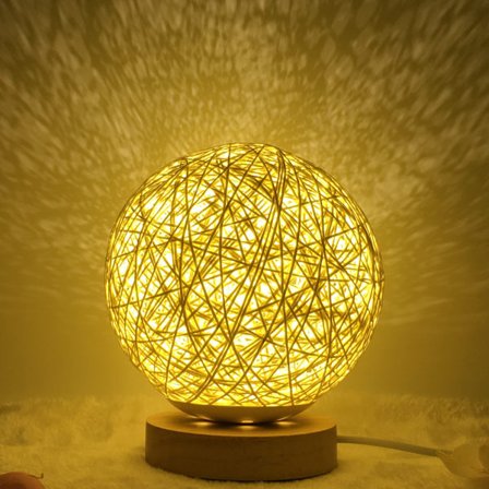 Rattan Ball Moon Light 5,9 tum LED Globe Rattan Ball Lamp