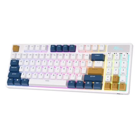 Royal Kludge RK89 RGB trådløst mekanisk tastatur, Lemon-bryter (hvit) (QWERTY)
