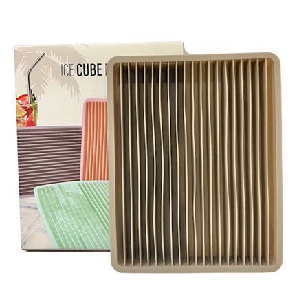 Iskubsform Iskross Grön Rosa Grå Fyrkant grå