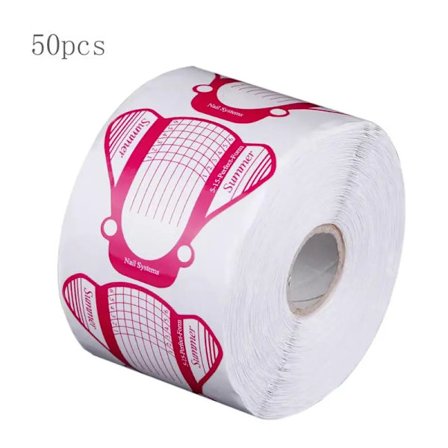 50 stk. Neglekunst Tips Form Guide Fransk DIY Verktøy Akryl UV Gel Negleforlengelsesform DIY Design Negleform~05327