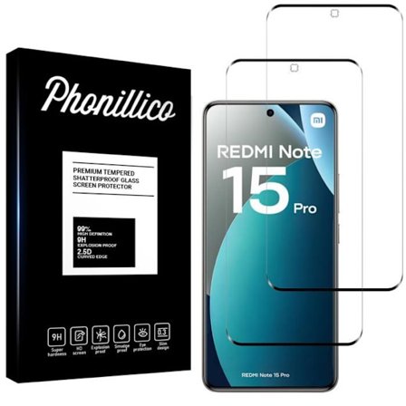 Hærdet Glas til Xiaomi Redmi Note 15 PRO 4G [Pakke 2] Skærmbeskyttelsesfilm Phonillico