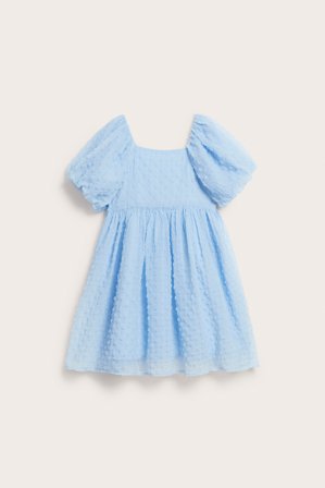 Kappahl | Chiffongklänning med rosett Ljusblå 98 | Ljusblå