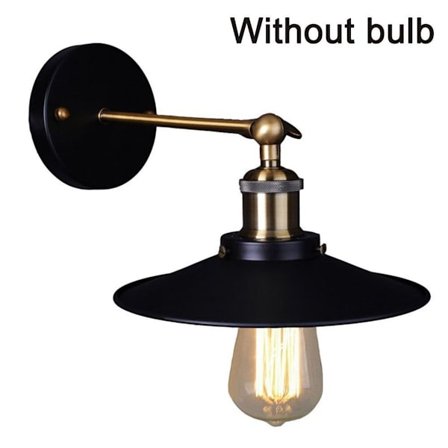 Vintage vägglampa kreativ vägglampa roterbar metall vägg svart 1 KLB