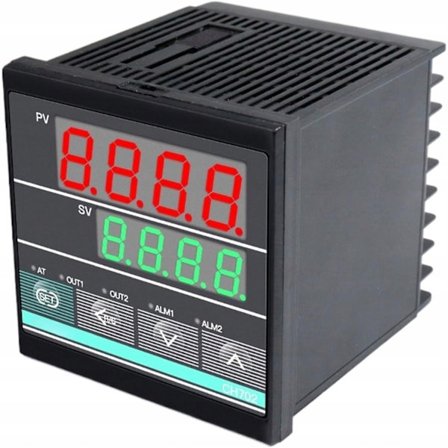 PID Regulator CH702 – Temperaturstyring 230V | K-Type 0–1300°C | SSR + Relæudgang | Panel 96X96Mm | LED Display