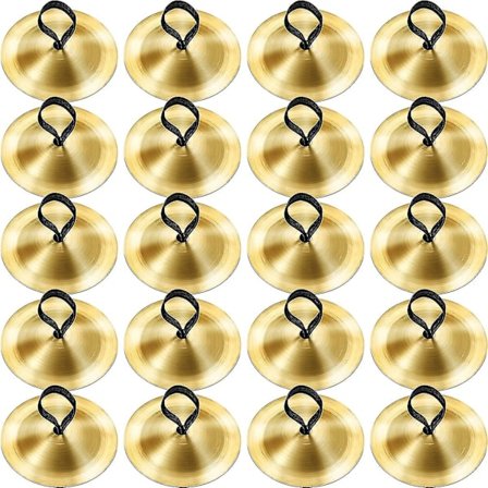 20 stk. Finger Cymbler Mave Dans Fingerdans Finger Zills Musikinstrument til Danser Fest (Guld) Guld {Db}