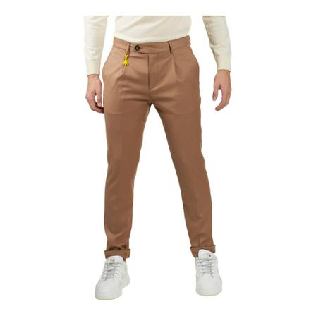 Manuel Ritz Slim-fit Byxor beige, Herr Byxor, Herr, Storlek: M