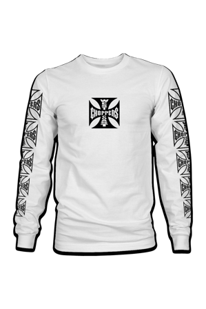T-Shirt met Lange Mouwen West Coast Choppers OG LBC Wit M