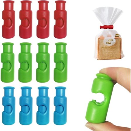 12 st Påsklämmor, Chip Clips Påsklämmor Matklämmor, Chip Clips, Värdepaket Mat Frukt Bröd Påse Cinch Halksäker Grepp Lätt