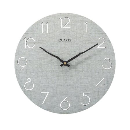 IC Stor veggklokke Batteridrevet - 12,5 tommers vanntett innendørs klokke for stue - Dekorativ moderne veggklokke for soverom, kjøkken, bad