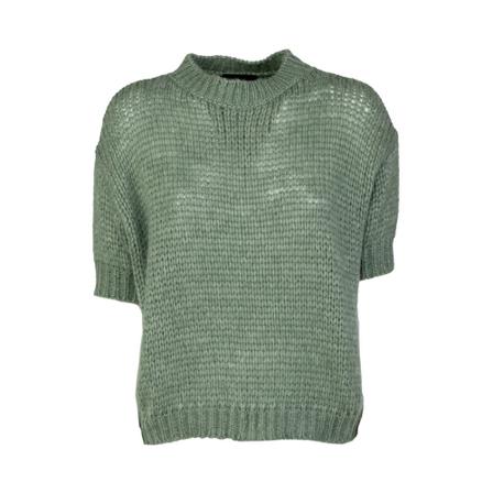 Roberto Collina, Round-neck Knitwear Groen, Dames, Maat:XS