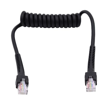 UT-019-1.0M RJ45 Han till Cat6 Han 8P8C UTP Sträckbar Spiral Kabel LAN Ethernet Nätverkskabel 100