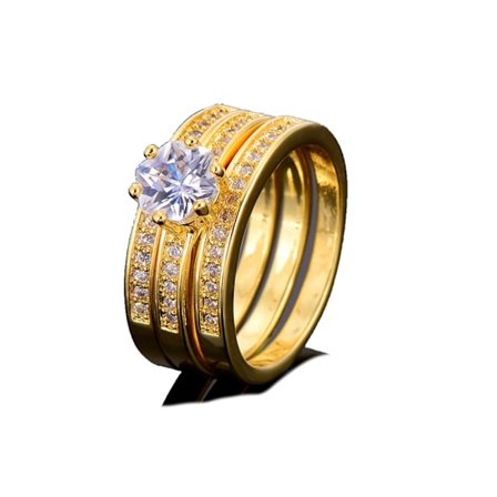 18K Guldbelagt RING CZ