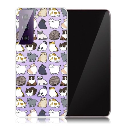 Deco Samsung Galaxy S21 Etui - Katter