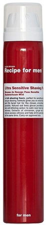 Recipe For Men Ultra Sensitive Shaving Foam 100 ml, Mænd, Barbering, Skum, Sprit & Gel