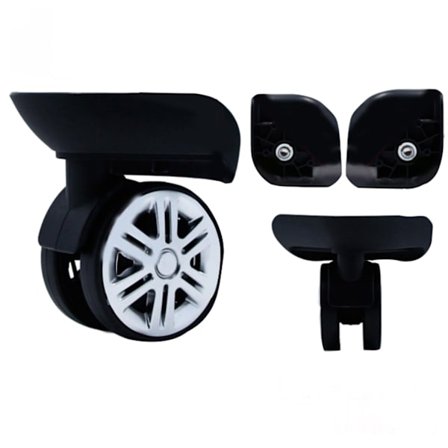 2 par bagagehjul kuffert udskiftning rulle hardware reparationssæt lydløs 360° spinner hjul 60x12mm kraftig