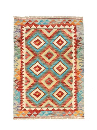 81X114 Alfombra Oriental Kilim Afghan Old Style (Lana, Afganistán)
