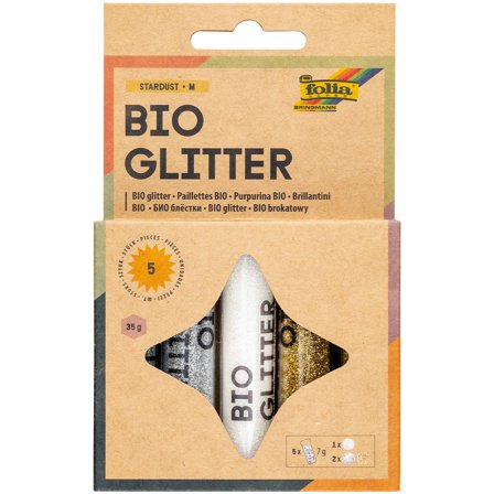 Folia Bio Glitter Mix Stjernestøv 5-pack