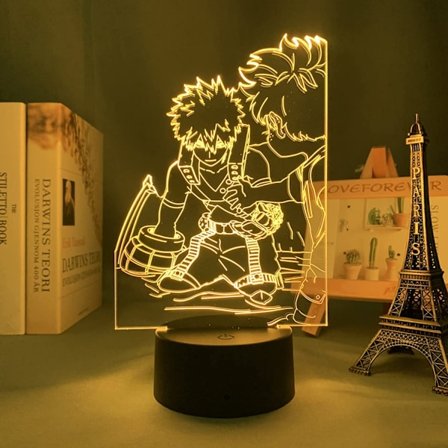 3D LED-lampa 3D nattlampa Bakugo Katsuki 3D lampa Anime My H