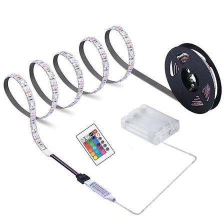 Led Strip Light Fjärrkontroll Batterilåda Drivs Hög Ljusstyrka Ip65 Vattentät Dekoration Dc 5v Rgb 5050 Tv Bakgrundsbelysning Rumsbelysning Vägg D