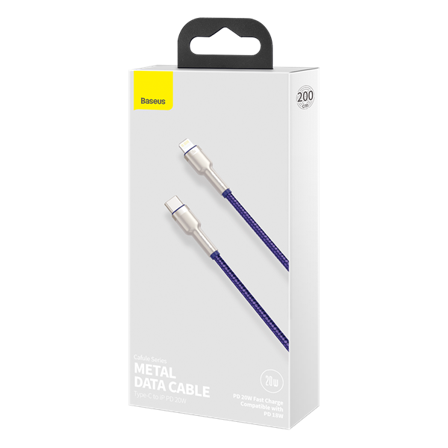 Baseus Cafule Series USB-C-kabel för Lightning, 20W, 2m (lila)