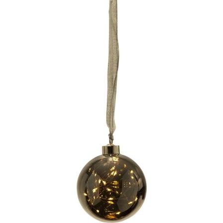 Glaskula Glow Silver 10 Cm 15 Ljus