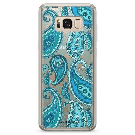 Bjornberry Skal Hybrid Samsung Galaxy S8 - Blå Paisley