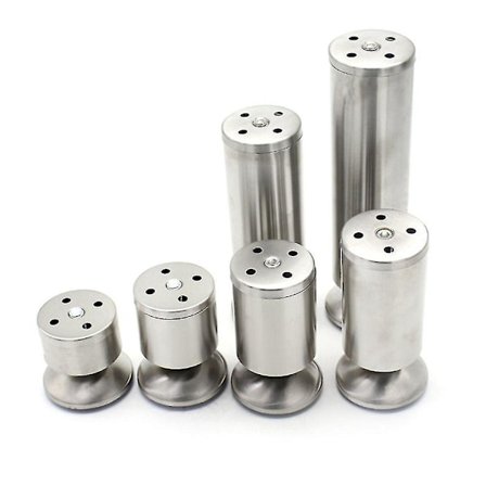 6cm-30cm Justerbare Skab Ben i Rustfrit Stål Cylindriske Møbelfødder 4stk