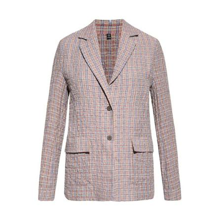 Alexander McQueen, Grow up Blazer Paars, Dames, Maat:S,polyester,ruitpatroon