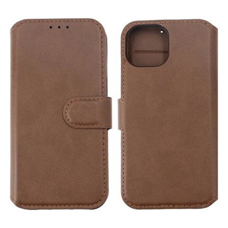 iPhone 15 Plånboksfodral Läder Rvelon - Brun