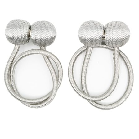 Magneettinen verhoteline hopeanharmaa 2-pakkaus