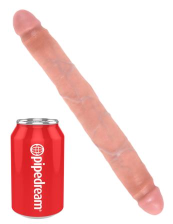 King Cock: Slim Double Dildo 30Cm - Flesh - Sexleker Vuxen: Vibrator, dildo & massajestaver