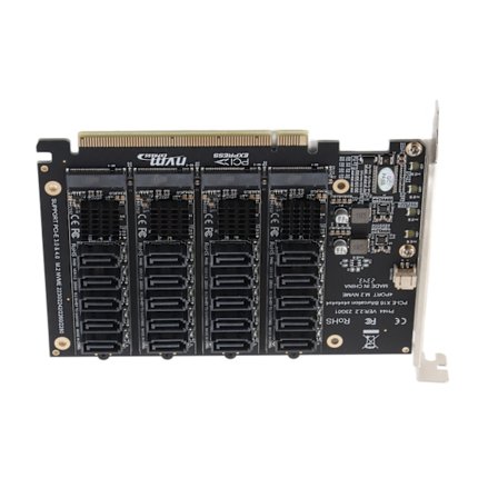 PCIE X16 Expansionskort DC Strömchip Stabil Drift JMB585 Chip PCIE till SATA 6G Adapterkort