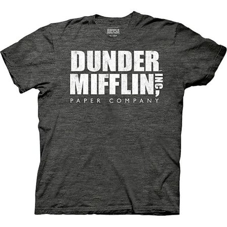 The Office Kortärmad T-shirt för män Dunder Mifflin Paper Company Tv Sitcom Crew Neck-vuxen, 3xl