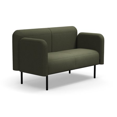 Sofa VARIETY, 2-Sitzer, Stoff Blues CSII, olive