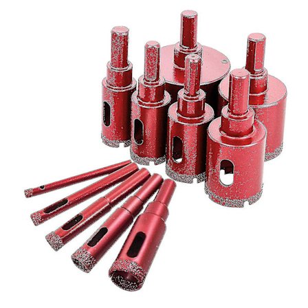 Diamantbelagt hullsagbor, ytelseshullsag for glass/fliser/granitt/marmor (6mm-50mm 11 deler)