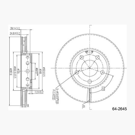 Bromsskiva belagd - Biltema
