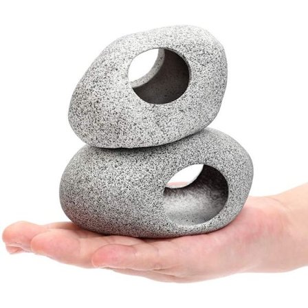 2 Stykker Naturlige Stabelbare Akvarium Dekorative Huler, Fiskekum La