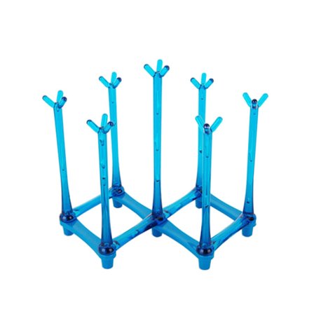 Rummelig, udvidelig tørrestativ, bærbar flaske (blå)