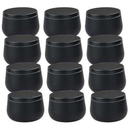 12 kpl kynttiläpurkkeja kansilla, 8oz kynttilämetallipurkkeja, yhteensopiva DIY:n kanssa (b)