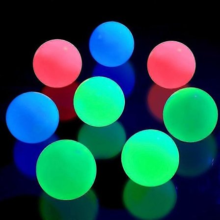 Barsinfi 8 Stycken Takbollar Glow In The Dark Stressbollar Klibbiga Bollar Som Fäster I Taket Lysande Bollar För Avkoppling Leksak Tonåringar