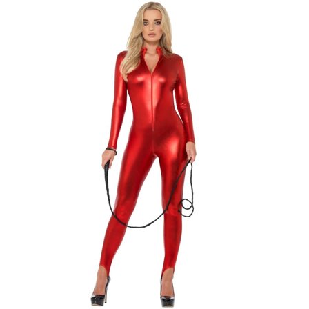 Miss Whiplash Bodysuit Metallisk Rød M