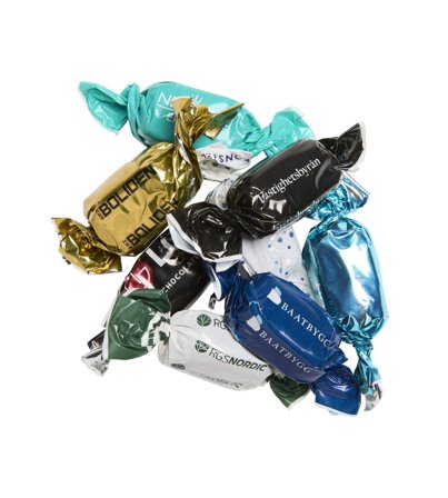 BORGSTENA OF SWEDEN Tvistad Mjölkchoklad 35% 1 kg/FP - Lyreco - Profilsortiment - Mat och godis - Karameller